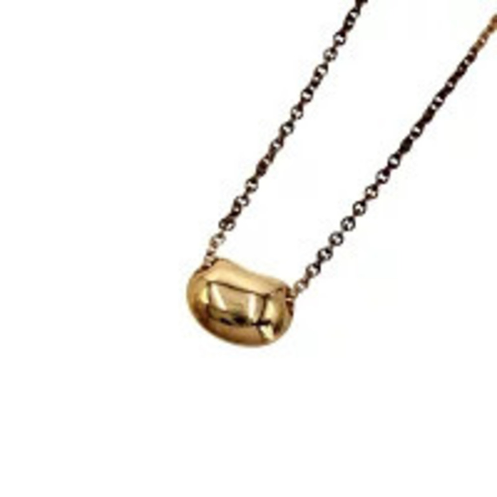 Tiffany Co Elsa Peretti Bean Necklace Sterling Silver